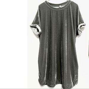 Grey velvet Boutique Dress
